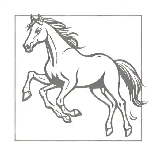 Horse Galloping No Background