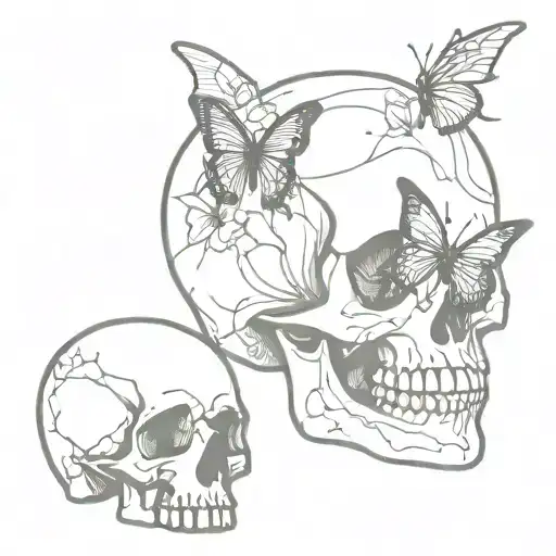 Butterfly And Skull