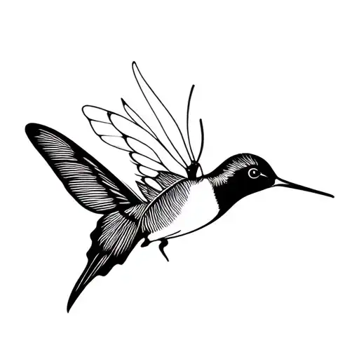 Butterfly Wing And Hummingbird Wing