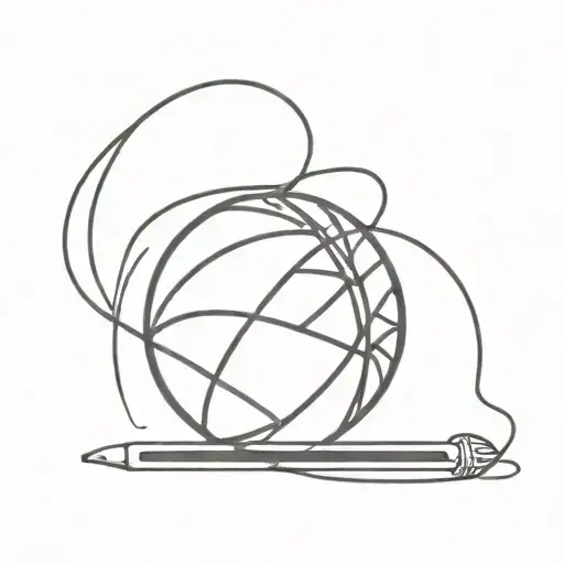 Combine A Basketball And A Quill Pen To Symbolize Your Love For Both Basketball And Journalism