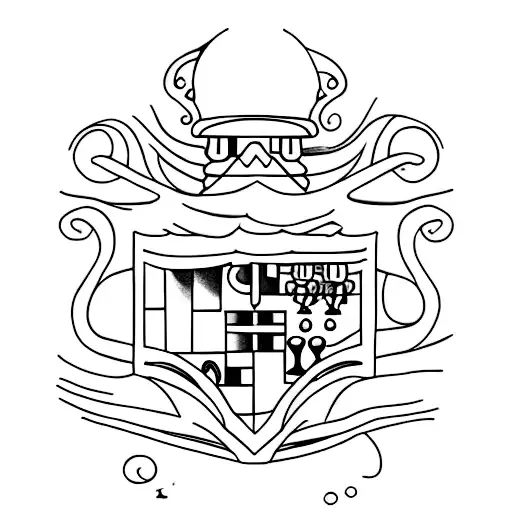 Raven And Chess Pieces