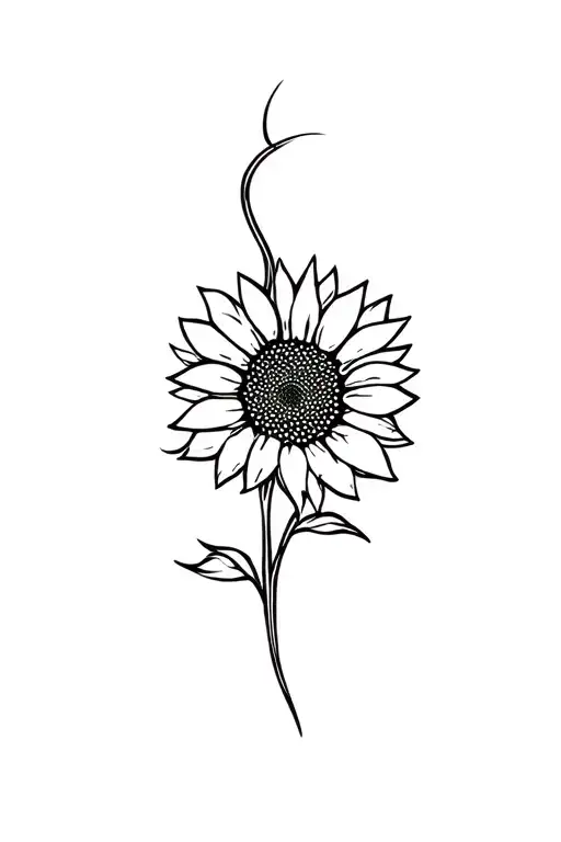 Abstract Mystical Sunflower