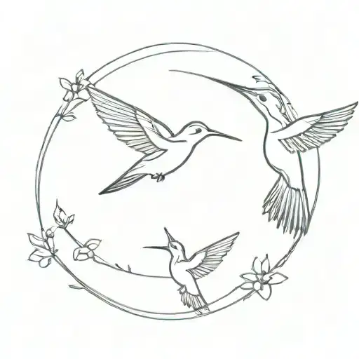 Date With Humming Bird Flying Towards Each Other