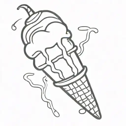 Bandaged Stuffed Animal Ice Cream Cone Melting