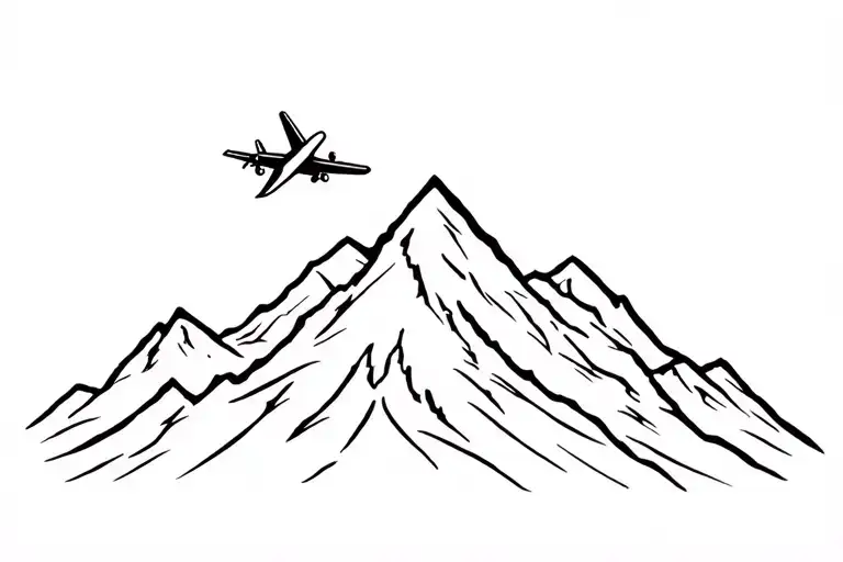 Mountain Range Airplane Flying
