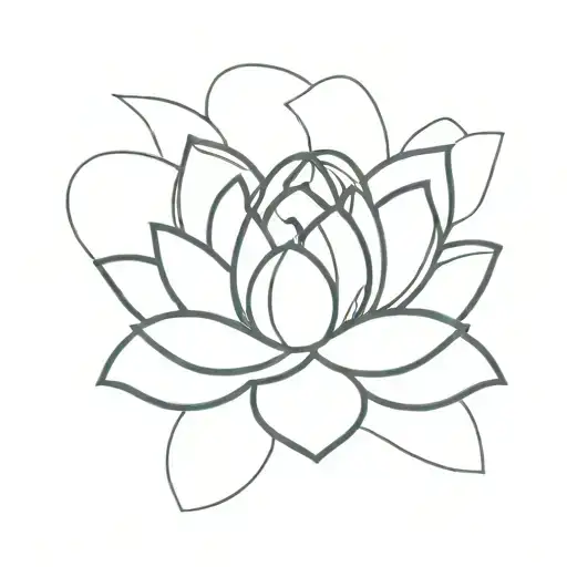 Lotus Flower And Wave