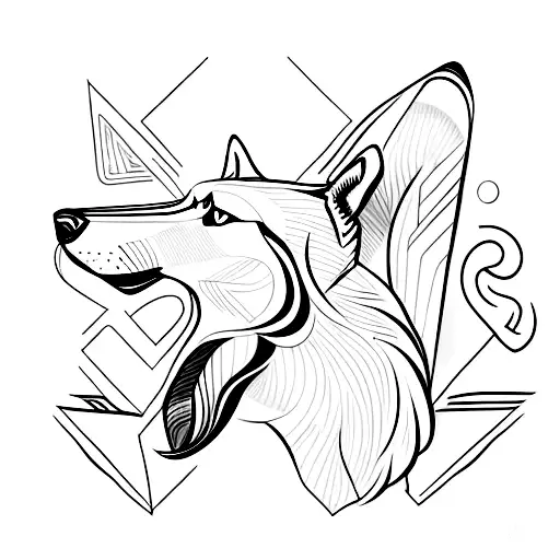 Tribal Siberian Husky