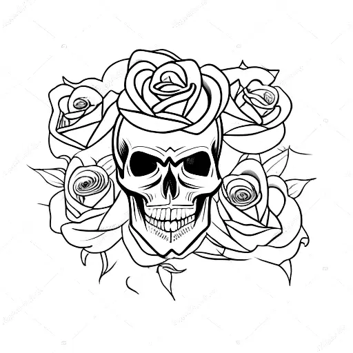 Skull And Roses