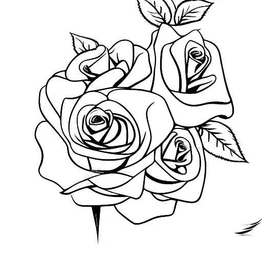 Rose With Name Madeline As The Stem