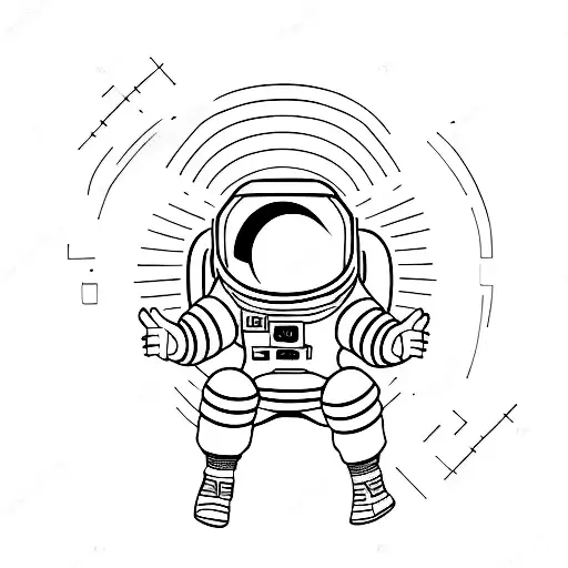 Astronaut Sitting On A Camera