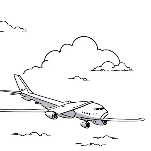 Airplane Flying In The Sky