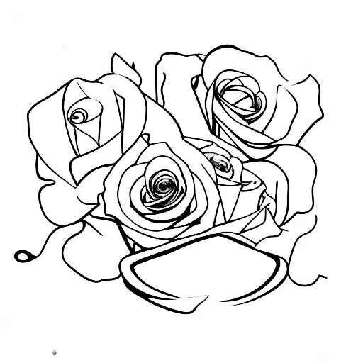 Piano And Notes And Rose