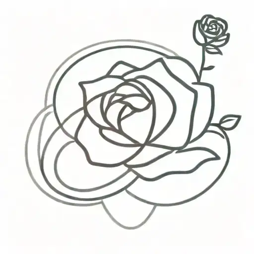 Infinite Symbol And Rose