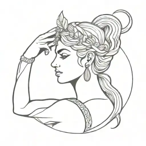 Roman Goddess Holding