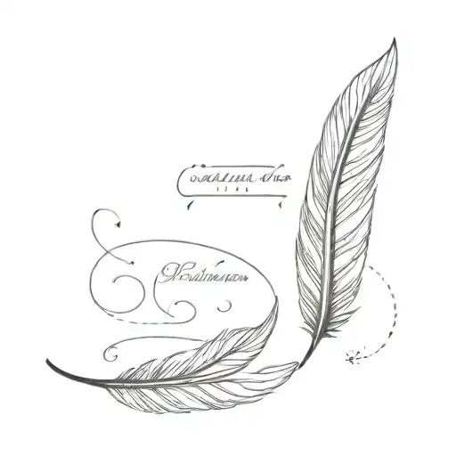 Feather And Quotes Arranged