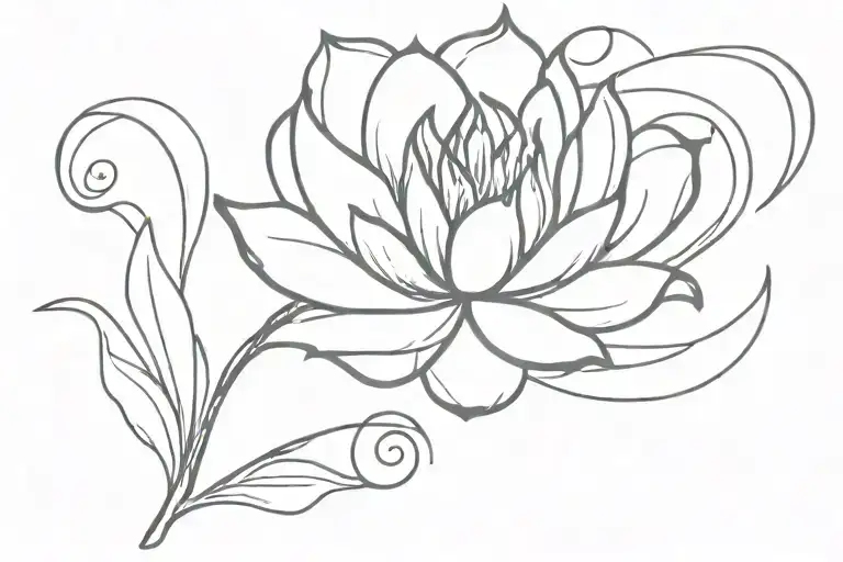 Fire Turning Into A Flower With Smoke