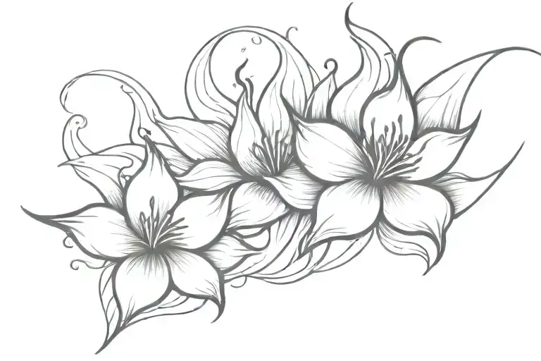 Fire Turning Into A Flower With Smoke