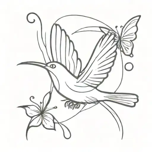 Bird Flying With Butterfly Towards Living A Fulfilling Life