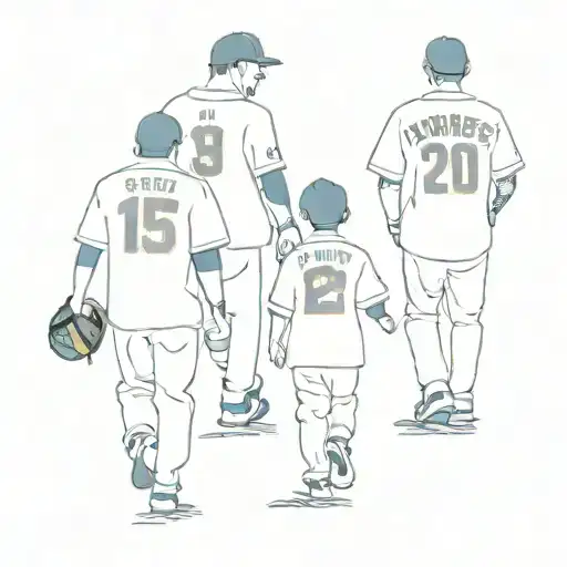Dad And 2 Sons Mets Jerseys Walking