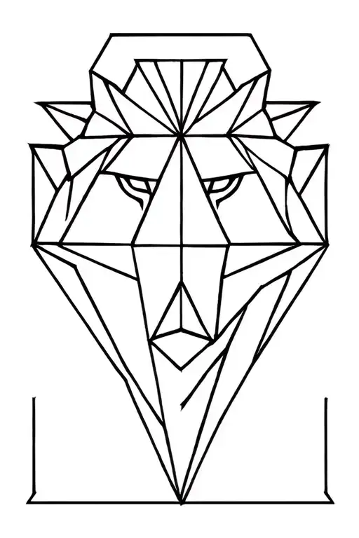 Lion Head Origami Triangle