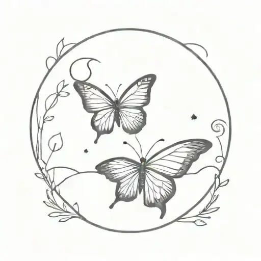 The Moon And A Little Butterfly