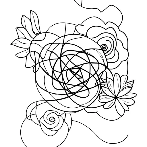 Geographic Coordinates And Flowers