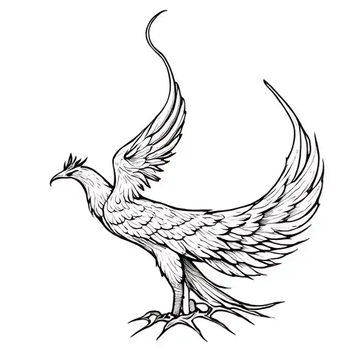 A Phoenix Rising From The Ashes Symbolizing Surrender To Change And Transformation