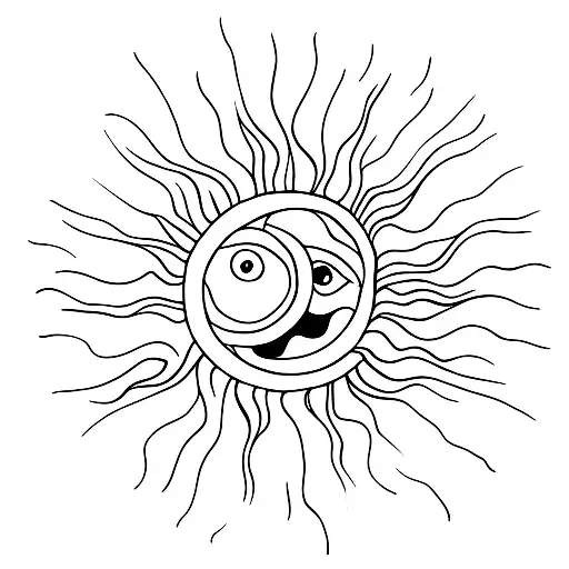 Refugee Wall And Sun Behind