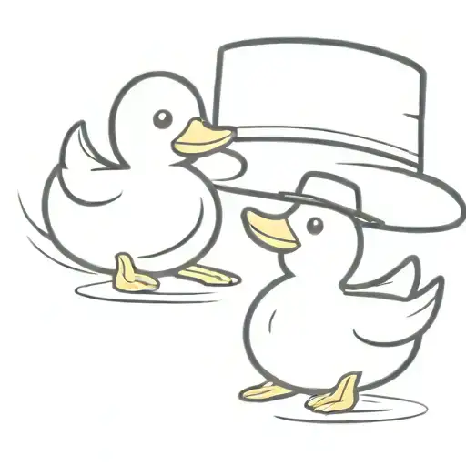 Two Rubber Ducks One In A Bucket Hat One In A Cowboy Hat