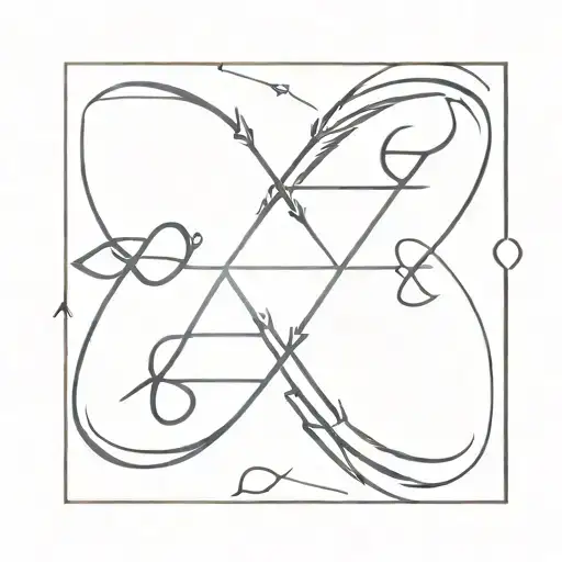 Infinity Sign With Sister And 2 Arrows Pointing Towards