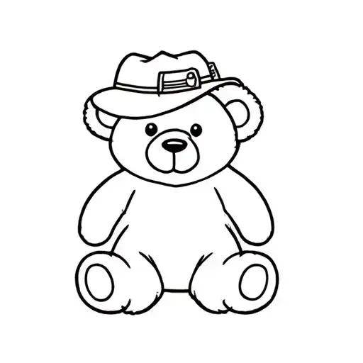 Teddy Bear Wearing An Australian Hat