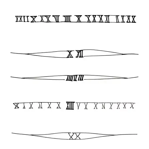 Band Tattoo With Roman Numerals On Forearm