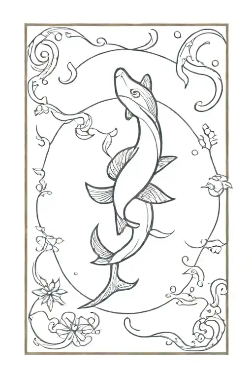 Pisces Sign Surrounded