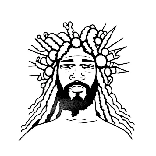 Afro Jesus With Dreadlocks
