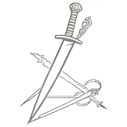 Sword Running Through A Razor Blade