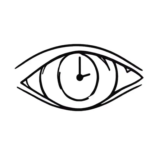Linear Eye With Sand Clock