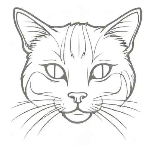 The Muzzle Of A Cat Silhouette