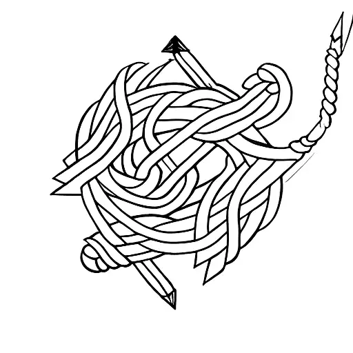 Arrow With Rope Knots