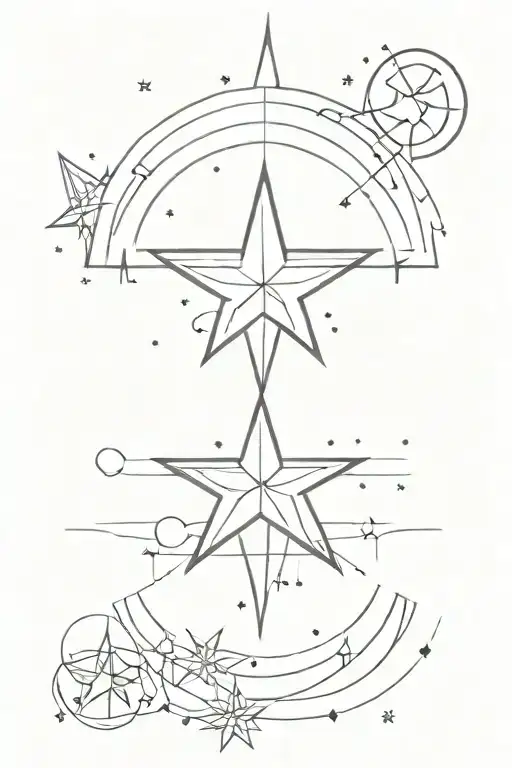 Nothern Star With Mini Stars