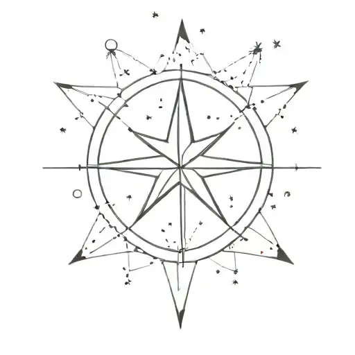 Nothern Star With Mini Stars Around