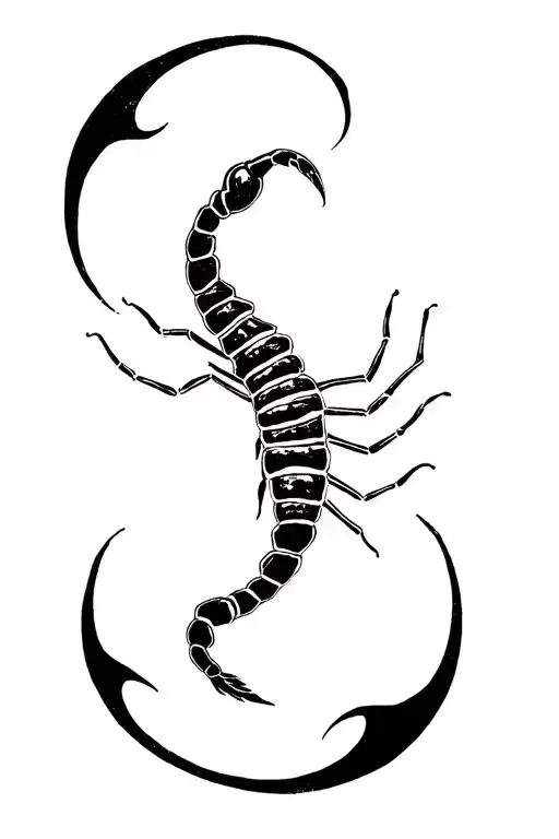 Scorpion Moon Merging Together Representing