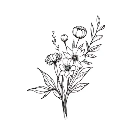 September And December Birth Flower Bouquet