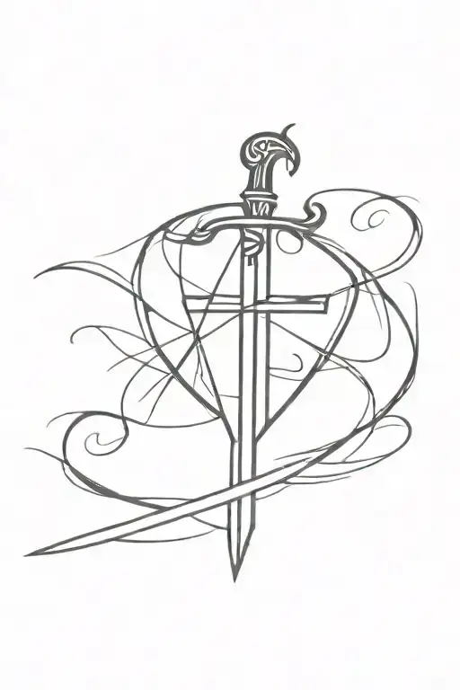 Sword And Ank Symbol