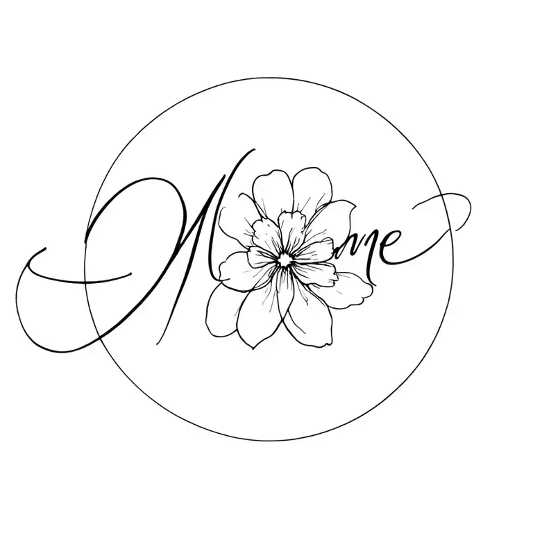 Name Into Flower Intertwined