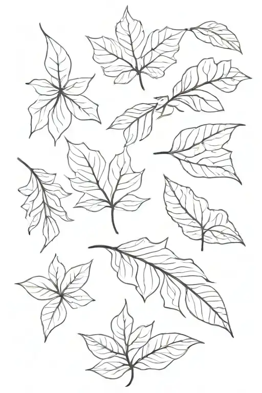 Simple Leaf Tattoo Design