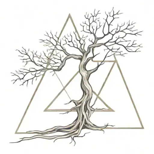 Tree Root And Triangle Shape