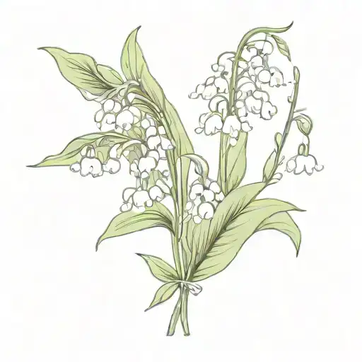 Lily Of The Valley And Violet Bouquet In Sun