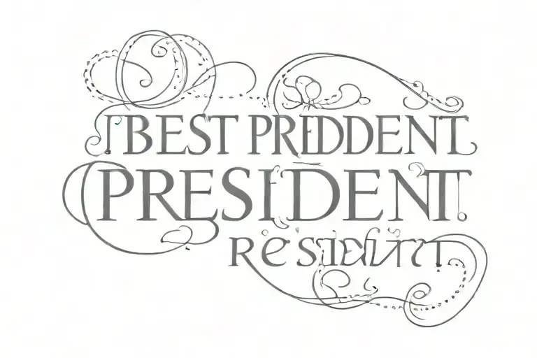 Text Saying Best President