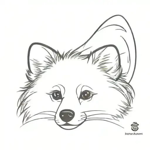 Pomerian Dog Face