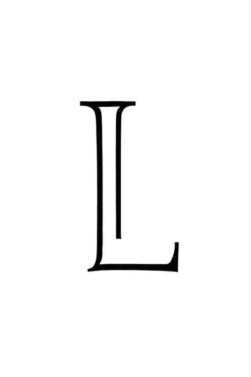 Letters L And With One Line